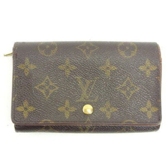 Louis Vuitton zipper Wallet Porte Monnaie Vieux Tresor brown accessory - Picture 1 of 6